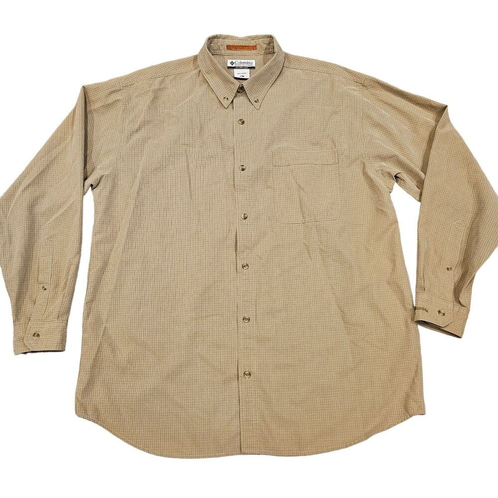 Columbia Sportswear Men's Long Sleeve Checkered Button Down Shirt Size XL